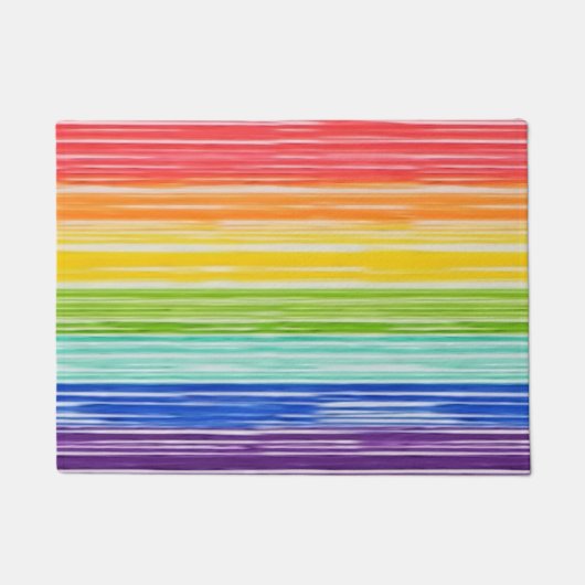 Paillasson Bandes arc-en-ciel inondées (Devant)