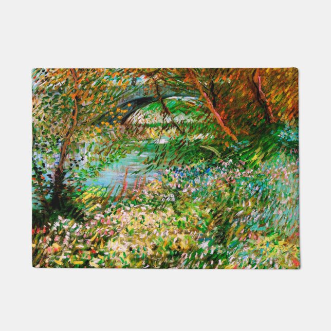 Paillasson Banques de Seine Pont de Clichy Spring Van Gogh Fi (Devant)