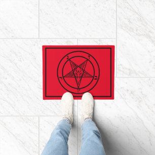 Paillasson Baphomet Pentagramme Satanique