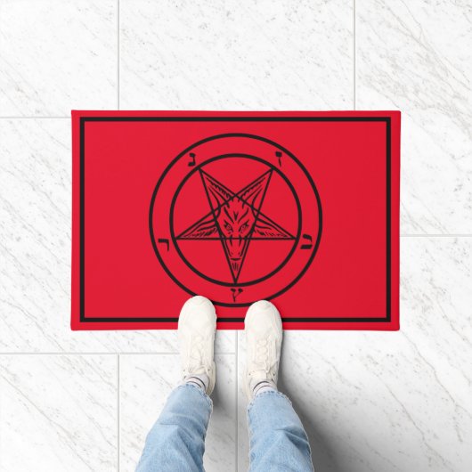 Paillasson Baphomet Pentagramme Satanique (Intérieur)