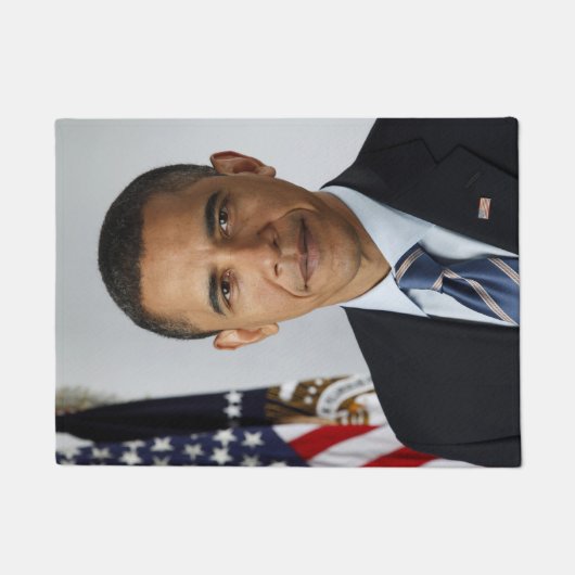 Paillasson Barack Obama Président américain Portrait de la Ma (Devant)