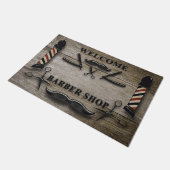 Paillasson Barber Shop Welcome Mat, Hair Salon Door Mat (Incliné)