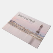 Paillasson Barcelona Skyline Sunset Catalogne Espagne (Incliné)