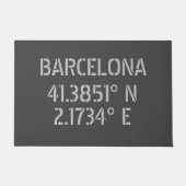 Paillasson Barcelone Espagne Latitude et Longitude (Devant)