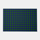 Paillasson Barclay tartan bleu vert plaid (Devant)