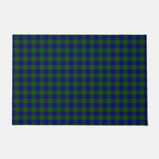 Paillasson Barclay tartan bleu vert plaid (Devant)