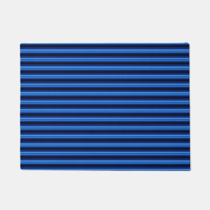 Paillasson Barres horizontales en métal bleu