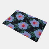 Paillasson Base sombre de l'hibiscus bleu tropical (Incliné)