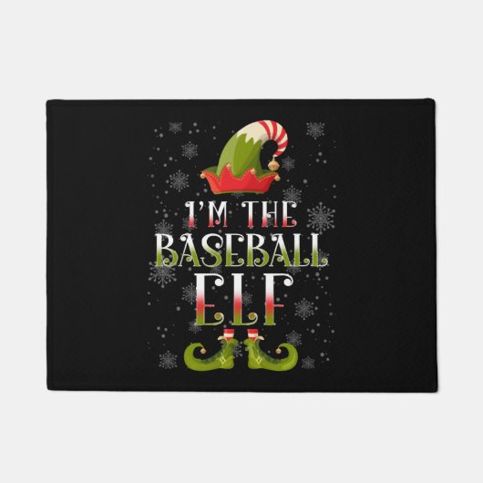 Paillasson Baseball Elf Christmas (Devant)
