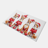 Paillasson Basenji Christmas Dress Santa Hat (Incliné)