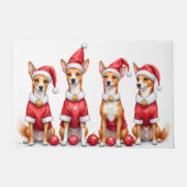 Paillasson Basenji Christmas Dress Santa Hat (Devant)