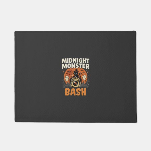 Paillasson Bash de monstres de minuit d'Halloween (Devant)