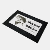 Paillasson Bass Fishing Nom de famille Welcome Mat (Incliné)