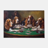 Paillasson Basset Hound Chiens Jouer Poker Art (Devant)