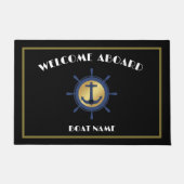 Paillasson Bateau Ancre nautique Laurel Custom Welcome Aboard (Devant)