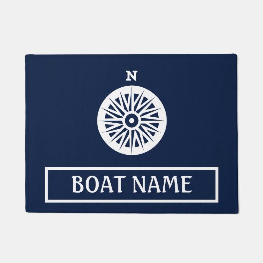 Paillasson Bateau Nom Dock Mat - Compass (Devant)