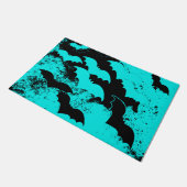 Paillasson Bateaux noirs en vol Turquoise (Incliné)