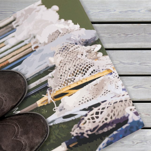 Paillasson Bâtons de crosse à aquarelle (Créateur téléchargé)