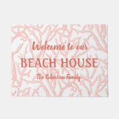 Paillasson Beach House Ocean Coral Branches Côtier (Devant)