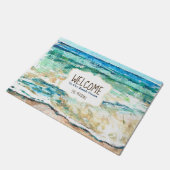 Paillasson Beach House Peinture côtière Accueil Porte Mat (Incliné)