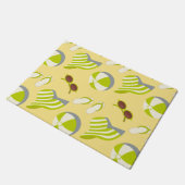Paillasson Beach vacay pattern with sunglasses and sun hat (Incliné)
