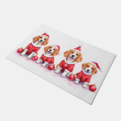 Paillasson Beagle Christmas Dress Santa Hat (Incliné)