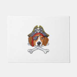 Paillasson Beagle Costume de pirate Jolly roger Drapeau Croix