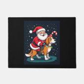 Paillasson Beagle Xmas Éclairage Père Noël équitation Beagle  (Devant)