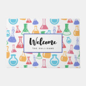 Paillasson Beakers et flacons Fun Science Motif Bienvenue (Devant)