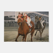 Paillasson Beau cheval ravit les propriétaires en course clas (Devant)