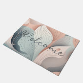 Paillasson Beau design feuille pastel élégant (Incliné)