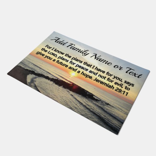 PAILLASSON BEAU JEREMIAH PERSONNALISÉ 29:11 SUNRISE (Incliné)