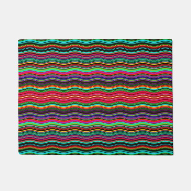 Paillasson Beau Motif coloré Wavy Stripe (Devant)