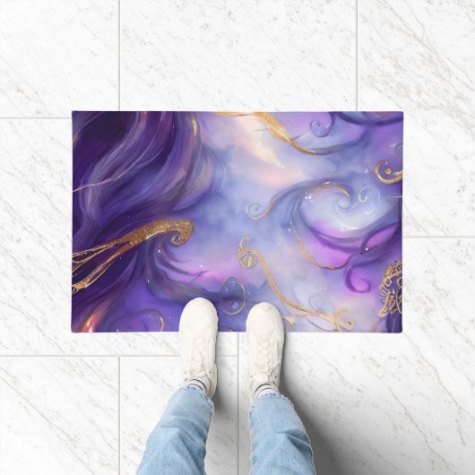 Paillasson Beau Motif violet torride sans joint (Intérieur)