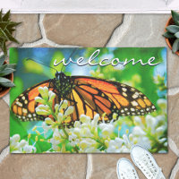 Beau Papillon Monarque Orange Photo Bienvenue