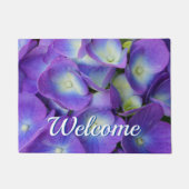 Paillasson Beauté d'une Hydrangée Bleue Porte d'Accueil (Devant)