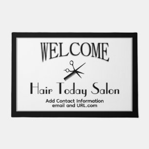 Paillasson Beautician Business Name Coordonnées Bienvenue