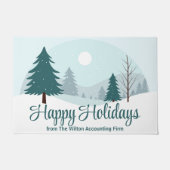 Paillasson Beaux arbres de Noël Custom Winter Business (Devant)