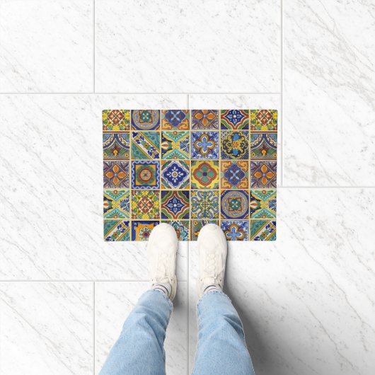 Paillasson Beaux carreaux de Talavera Boho (Intérieur)