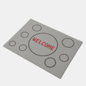 Paillasson Beaux Cercles sur Gris Argent Clair (Incliné)