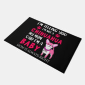 PAILLASSON "BÉBÉ CHIHUAHUA" MAT DE PORTE MAMAN ! (Incliné)