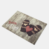 Paillasson Bébé rustique de vacances c'est hiver extérieur (Incliné)