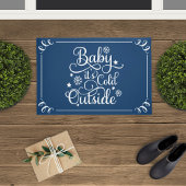 Paillasson Bébé Son Froid Extérieur Marine Bleu Script Vacanc