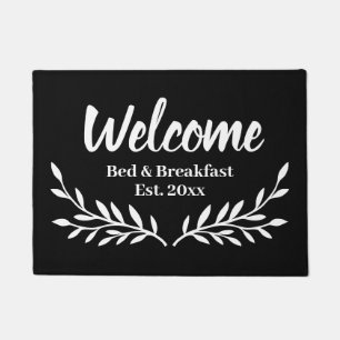 Paillasson Bed & Breakfast nom personnalisé porte d'accueil