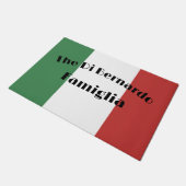 Paillasson Bella Italia Bienvenue Drapeau de mat de bienvenue (Incliné)