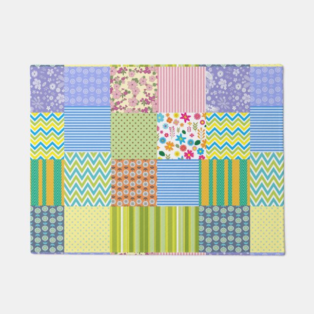 Paillasson Belle conception de patchwork (Devant)