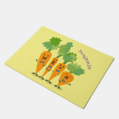 Paillasson Belle illustration du quatuor de carottes à carott (Incliné)