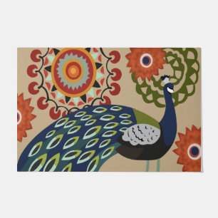 Paillasson Belle Peacock Doormat, Vintage Peacock Mat