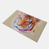 Paillasson Belle peinture couleur Tigre Aquarelle (Incliné)