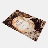 Paillasson Belle prairie d'automne Citrouille blanc (Incliné)